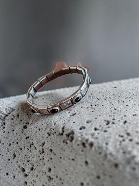 Vintage Avon Silver Two Tone Stretch Bracelet